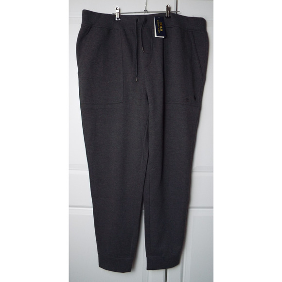 POLO RALPH LAUREN Pants Mens XLT Gray Tie Front Jogger Gym Walking Running NWT